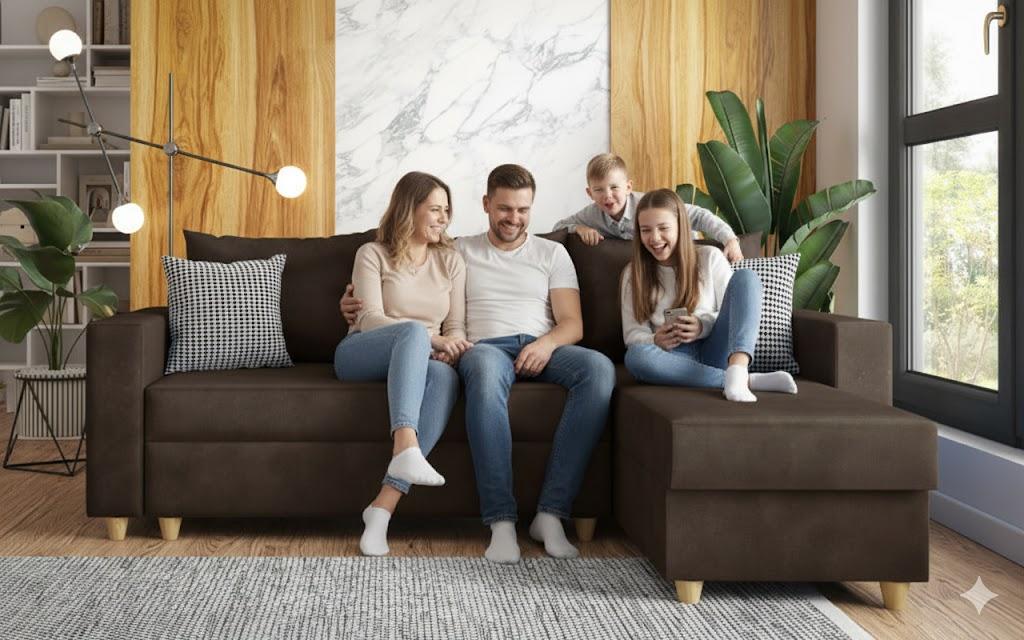 Раскладной угловой диван Фабиола, коричневый  3